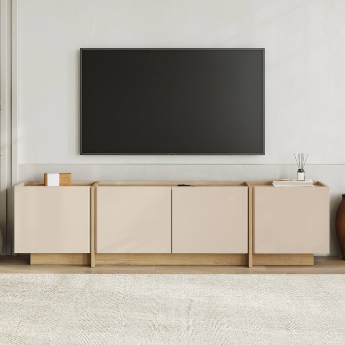 Nordure Lowen Soporte para TV Mink y Sapphire Oak